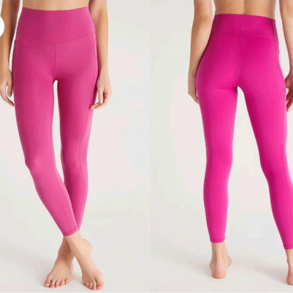 Z Supply So Smooth 7/8 Leggings- Hot Pink
